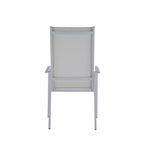 Somette Melbourne Chaise haute d'extérieur en aluminium avec siège en toile (Lot de 2)