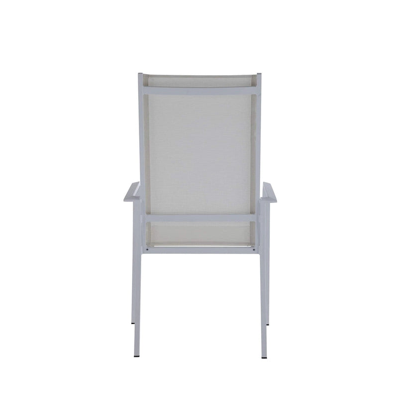 Somette Melbourne Chaise haute d'extérieur en aluminium avec siège en toile (Lot de 2)