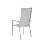Somette Melbourne Chaise haute d'extérieur en aluminium avec siège en toile (Lot de 2)