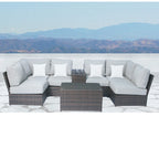Ensemble sectionnel 8 pièces Lucca avec porte-gobelet par Living Source International