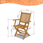 Ensemble de salle à manger 11 pièces en teck avec fauteuils - 11 pièces