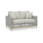 Causeuse d'extérieur grise Seton Creek avec coussin de Signature Design by Ashley - 58,5 L x 36,25 P x 35,88 H