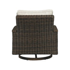 Fauteuils de jardin pivotants Paradise Trail marron moyen (lot de 2) – 32,5 L x 37 P x 37 H
