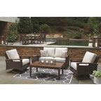 Fauteuils de jardin pivotants Paradise Trail marron moyen (lot de 2) – 32,5 L x 37 P x 37 H