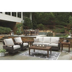 Fauteuils de jardin pivotants Paradise Trail marron moyen (lot de 2) – 32,5 L x 37 P x 37 H