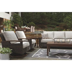 Fauteuils de jardin pivotants Paradise Trail marron moyen (lot de 2) – 32,5 L x 37 P x 37 H