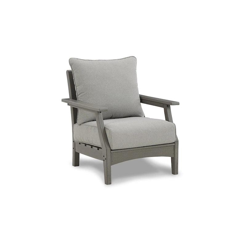 Signature Design by Ashley Visola Gray Ensemble de conversation de causeuse d'extérieur 4 pièces - 54W x 33D x 37H