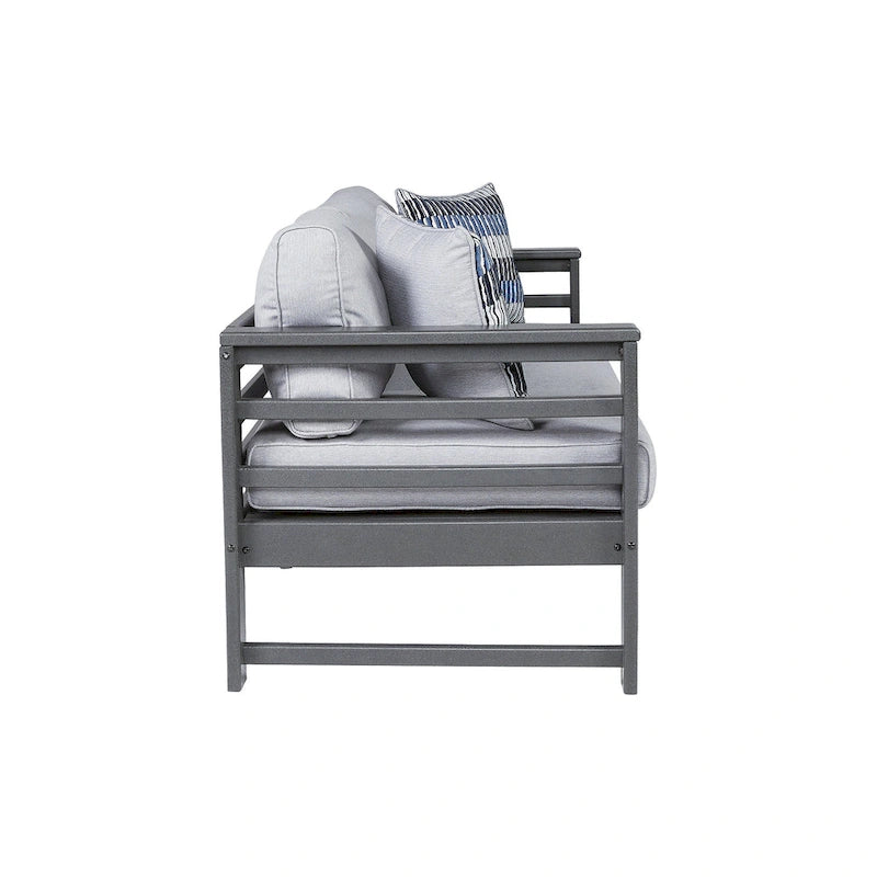 Canapé d'extérieur tout temps en polypropylène Amora de Signature Design by Ashley avec coussin – 79 L x 30 P x 26 H