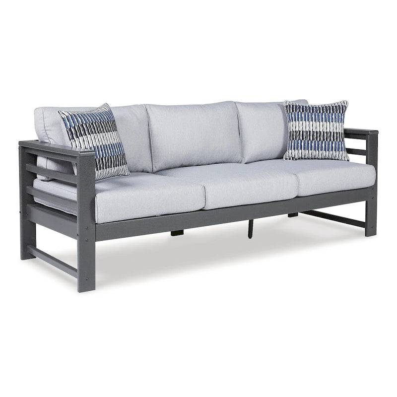 Canapé d'extérieur tout temps en polypropylène Amora de Signature Design by Ashley avec coussin – 79 L x 30 P x 26 H