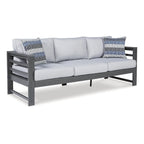 Canapé d'extérieur tout temps en polypropylène Amora de Signature Design by Ashley avec coussin – 79 L x 30 P x 26 H