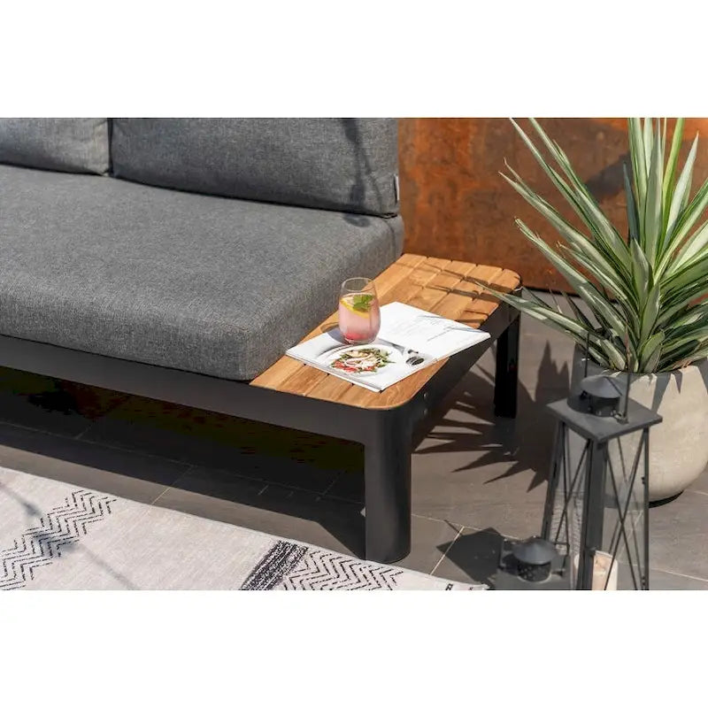 Ensemble de patio 3 pièces en teck et aluminium FSC Amazonia Portalew