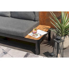 Ensemble de patio 3 pièces en teck et aluminium FSC Amazonia Portalew