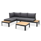 Ensemble de patio 3 pièces en teck et aluminium FSC Amazonia Portalew