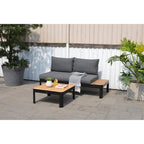 Ensemble de patio 3 pièces en teck et aluminium FSC Amazonia Portalew