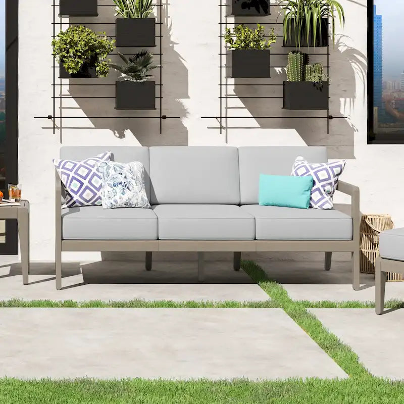 Homestyles Sustain Canapé d'extérieur en bois gris – 69 x 29 x 31