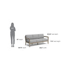 Homestyles Sustain Canapé d'extérieur en bois gris – 69 x 29 x 31