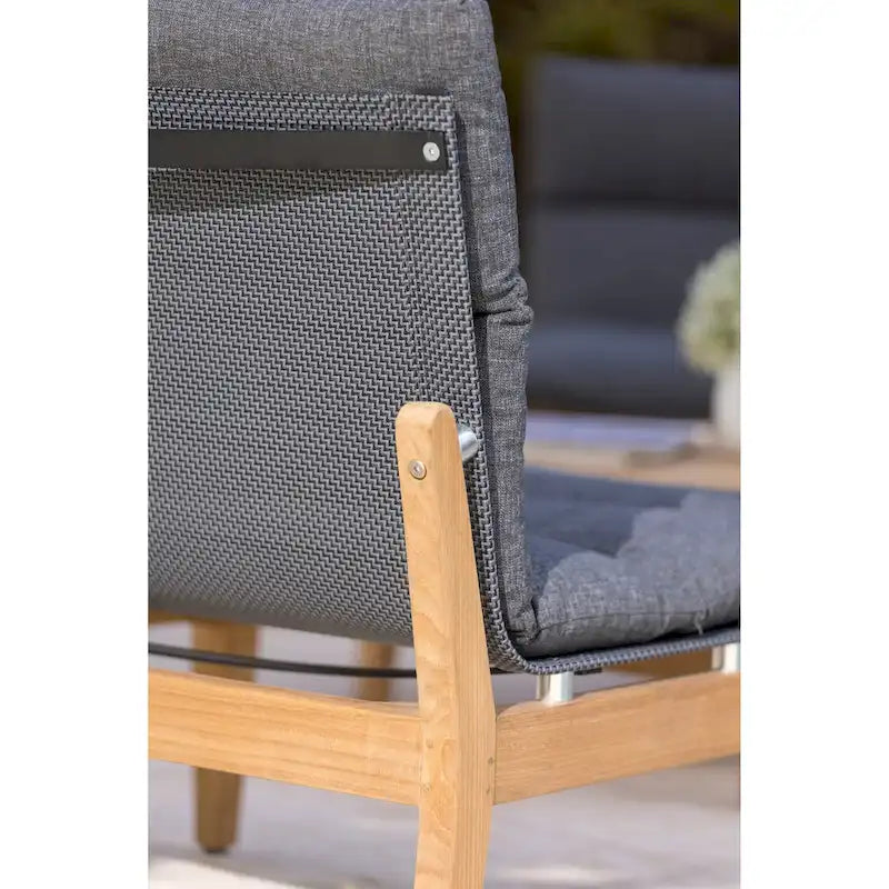 Ensemble de mobilier de jardin 6 pièces en teck FSC Amazonia Arnhou