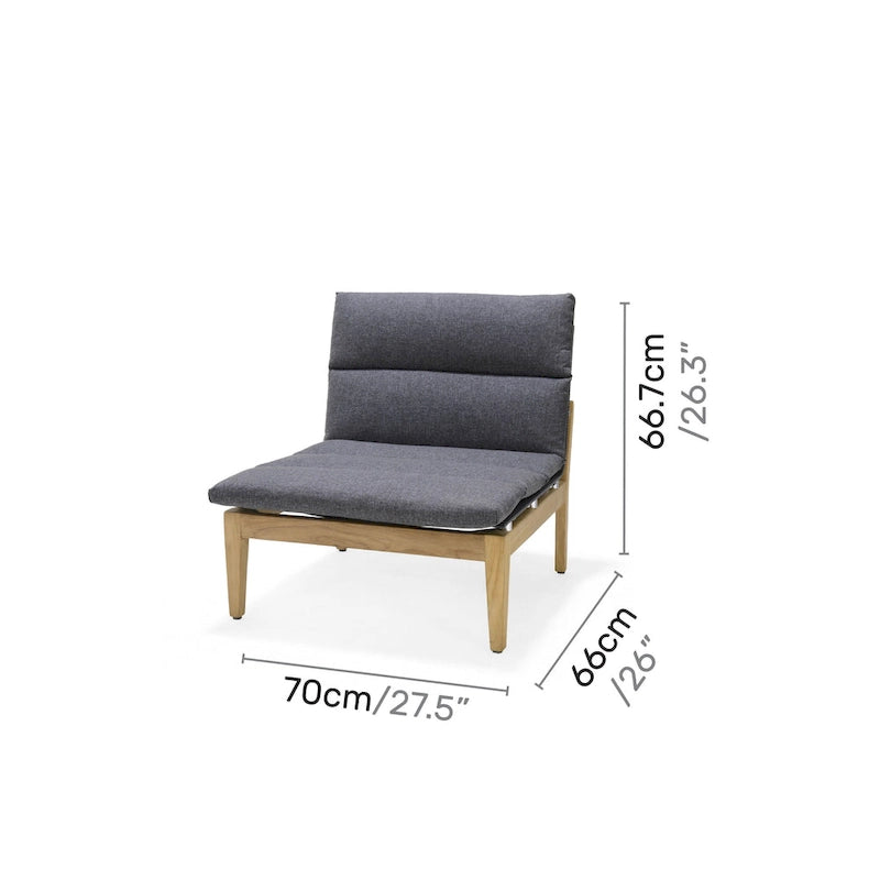 Ensemble de mobilier de jardin 6 pièces en teck FSC Amazonia Arnhou