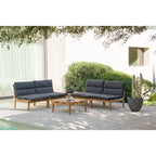 Ensemble de mobilier de jardin 6 pièces en teck FSC Amazonia Arnhou