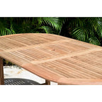 Ensemble de salle à manger d'extérieur de luxe 11 pièces en teck certifié FSC Amazonia Teak Toulon - 11 pièces