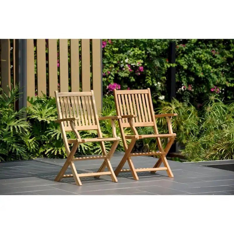 Ensemble de salle à manger d'extérieur de luxe 11 pièces en teck certifié FSC Amazonia Teak Toulon - 11 pièces