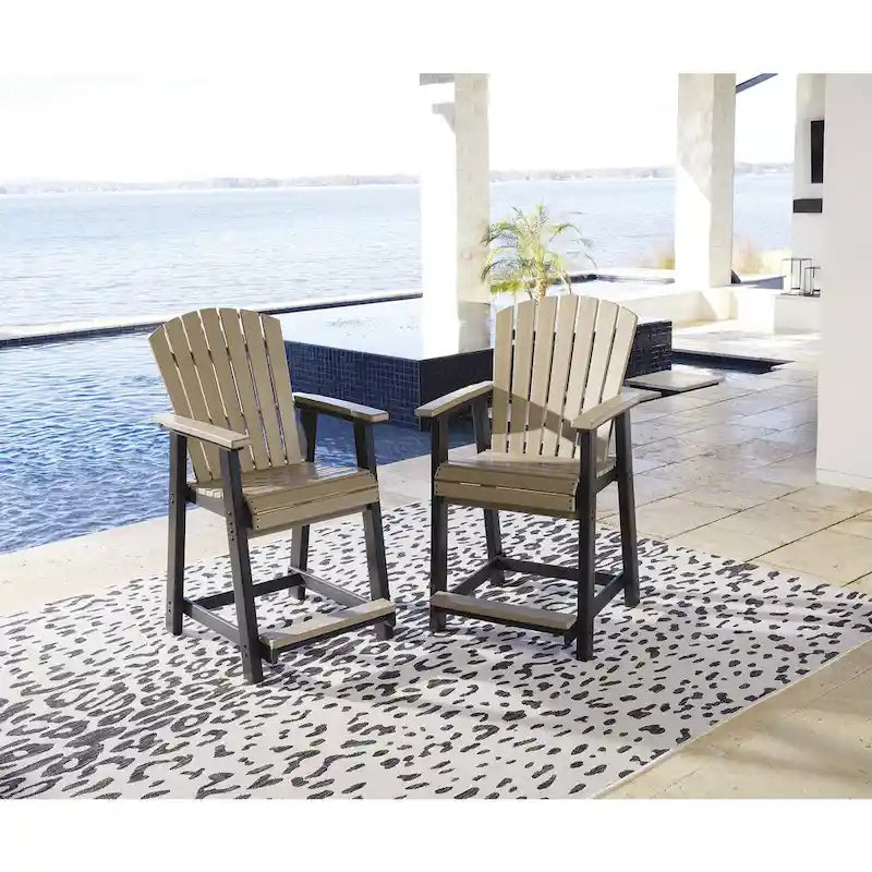 Tabouret de bar d'extérieur hauteur comptoir Ashley Eisely (Lot de 2)