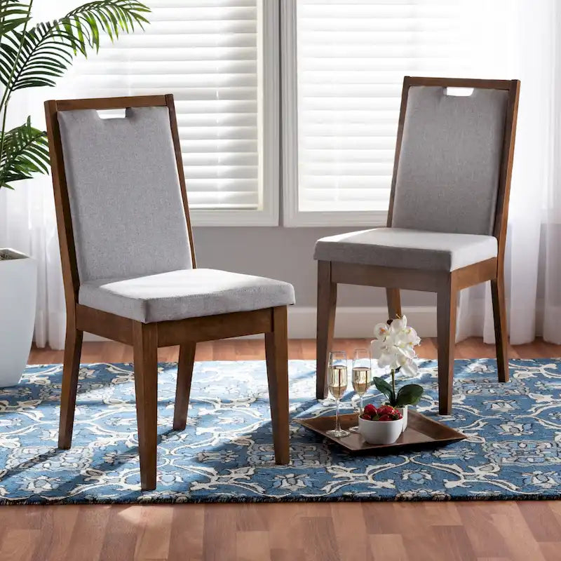  Modern and Contempory Upholstered Wood Dining Chair Set(2PC)