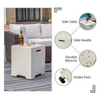 Ensemble de mobilier de jardin en osier COSIEST 5 pièces avec brasero