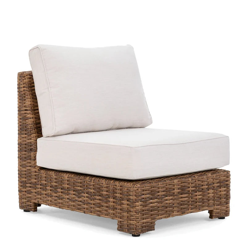 Nico Sunbrella fauteuil central sans accoudoirs, teck naturel