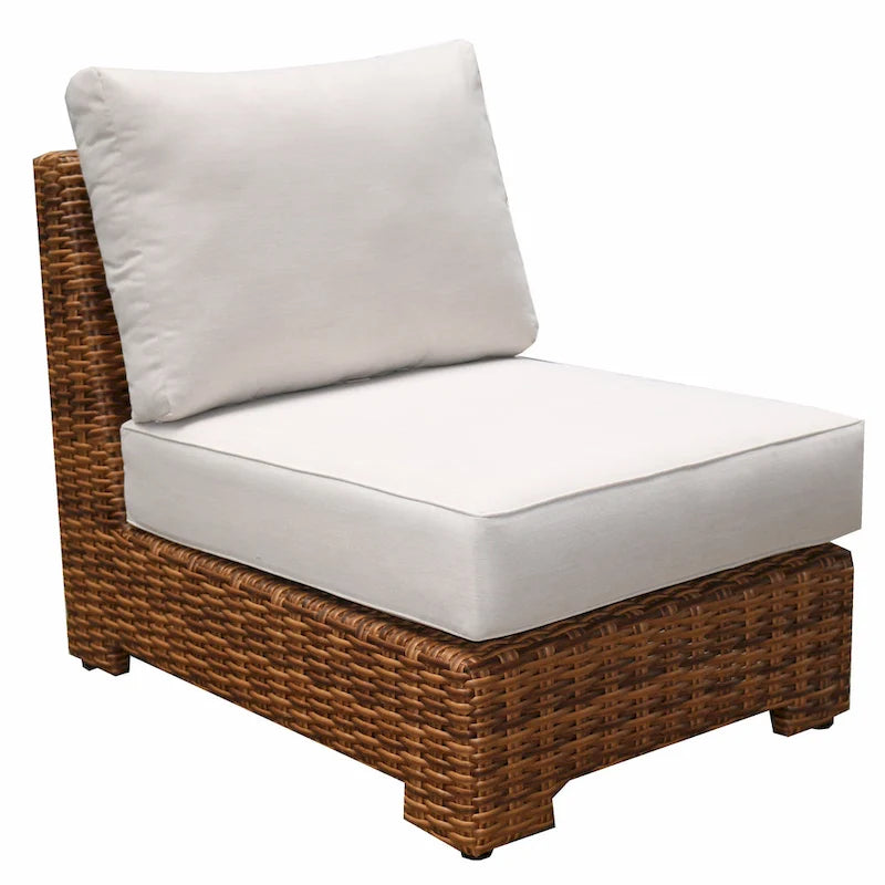 Nico Sunbrella fauteuil central sans accoudoirs, teck naturel