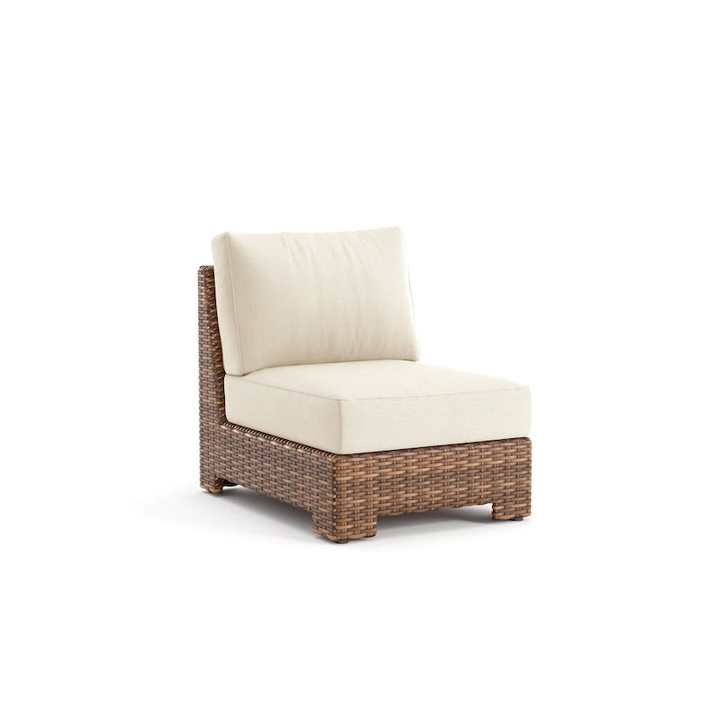 Nico Sunbrella fauteuil central sans accoudoirs, teck naturel
