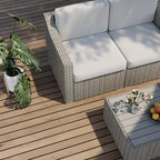 Ensemble de conversation de patio sectionnel 10 pièces