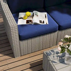 Ensemble de conversation de patio sectionnel 10 pièces