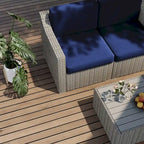 Ensemble de conversation de patio sectionnel 10 pièces