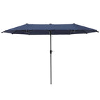 Ensemble de salle à manger d'extérieur 8 pièces en métal avec revêtement électrophorétique et parasol