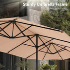 Ensemble de salle à manger d'extérieur 8 pièces en métal avec revêtement électrophorétique et parasol