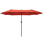 Ensemble de salle à manger d'extérieur 8 pièces en métal avec revêtement électrophorétique et parasol