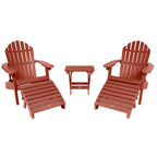 HIGHWOOD Ensemble de deux chaises Adirondack inclinables et pliantes