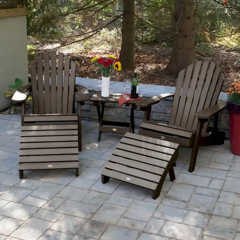 HIGHWOOD Ensemble de deux chaises Adirondack inclinables et pliantes
