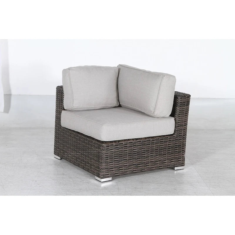 Ensemble de 4 sièges avec coussins en osier/rotin LSI