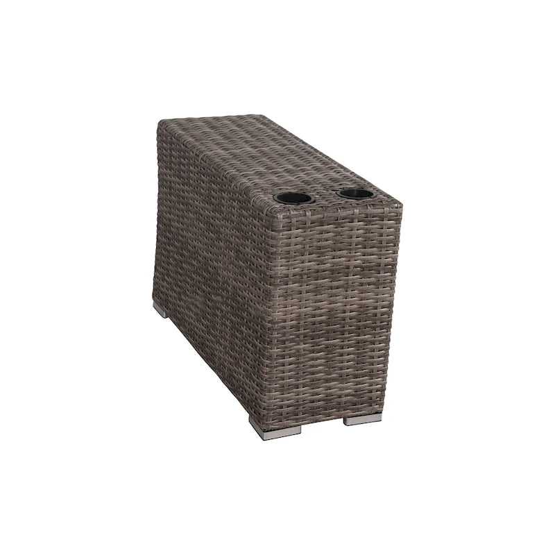 Ensemble de 4 sièges avec coussins en osier/rotin LSI