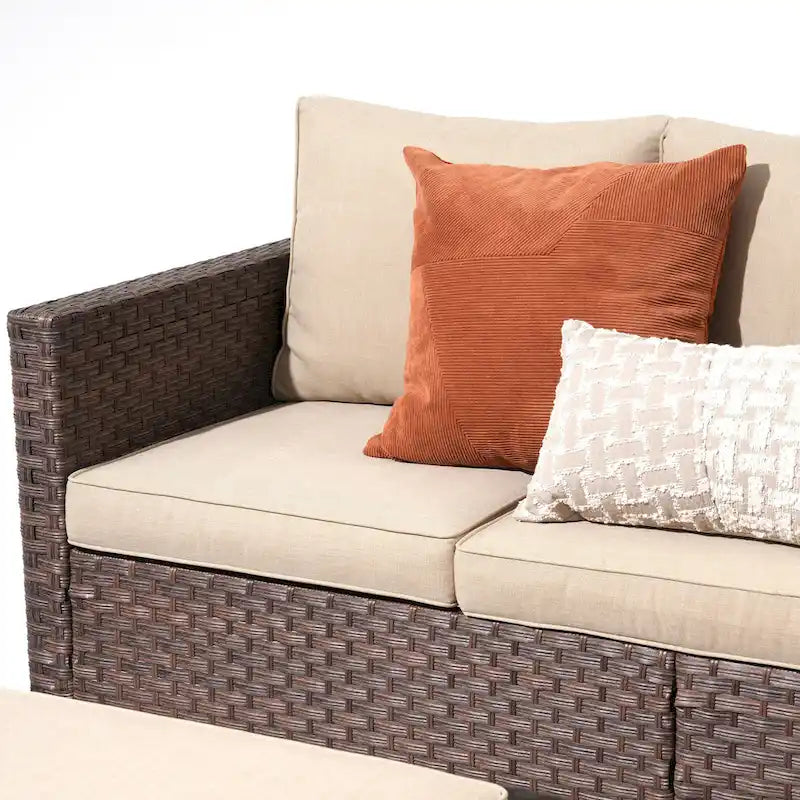 Ensemble de mobilier de jardin canapé sectionnel 8 pièces
