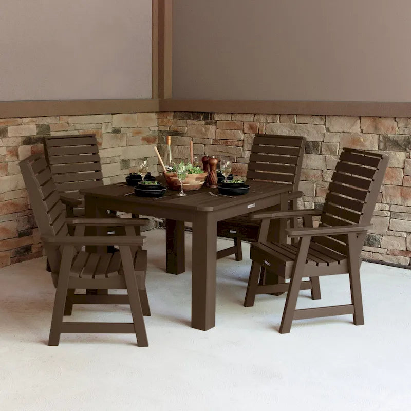 Weatherly 5-piece Outdoor Dining Set - 42 x 42 Table, Dining-height