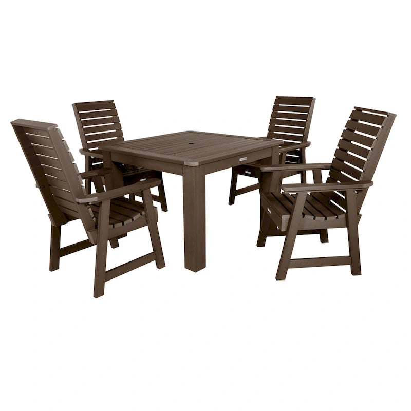 Ensemble de salle à manger d'extérieur 5 pièces Weatherly - Table de 42 x 42 po, hauteur standard
