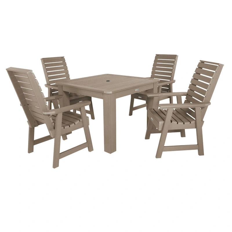 Ensemble de salle à manger d'extérieur 5 pièces Weatherly - Table de 42 x 42 po, hauteur standard