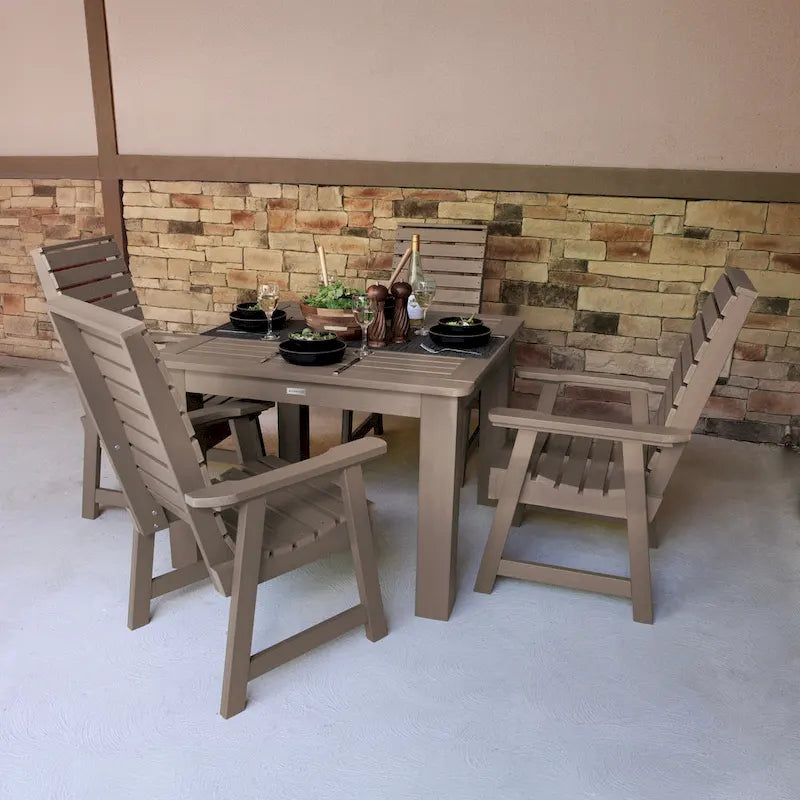 Ensemble de salle à manger d'extérieur 5 pièces Weatherly - Table de 42 x 42 po, hauteur standard