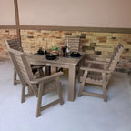 Ensemble de salle à manger d'extérieur 5 pièces Weatherly - Table de 42 x 42 po, hauteur standard