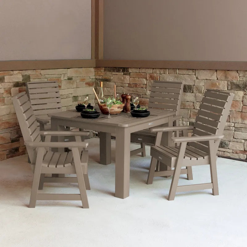 Ensemble de salle à manger d'extérieur 5 pièces Weatherly - Table de 42 x 42 po, hauteur standard