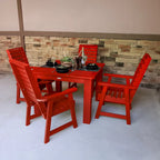 Ensemble de salle à manger d'extérieur 5 pièces Weatherly - Table de 42 x 42 po, hauteur standard