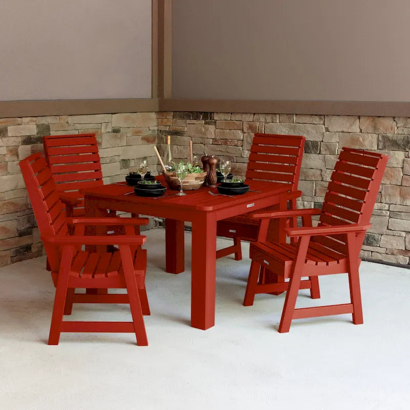 Ensemble de salle à manger d'extérieur 5 pièces Weatherly - Table de 42 x 42 po, hauteur standard